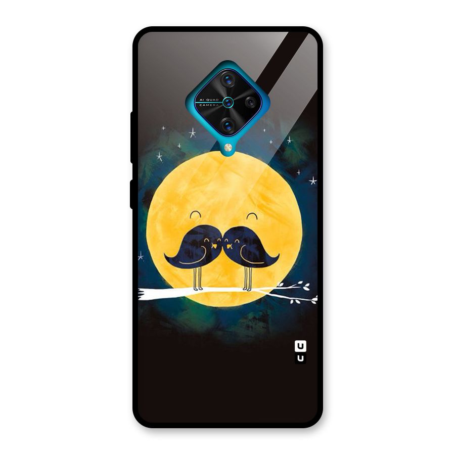 Bird Moustache Glass Back Case for Vivo S1 Pro