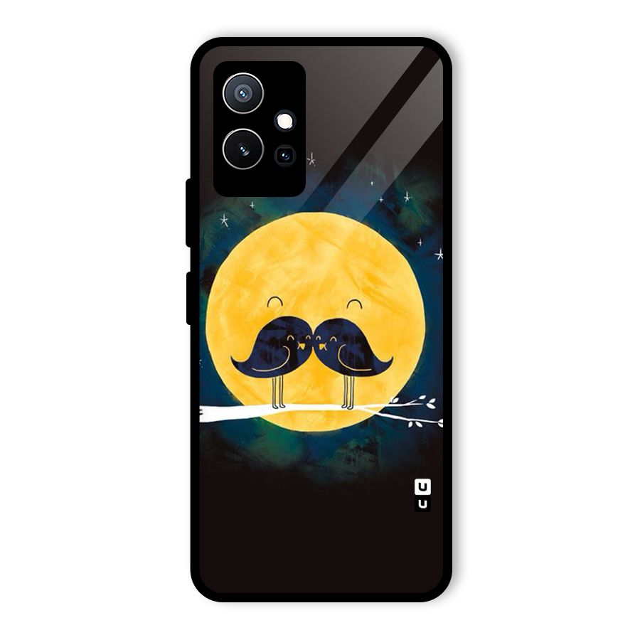 Bird Moustache Glass Back Case for Vivo T1 5G