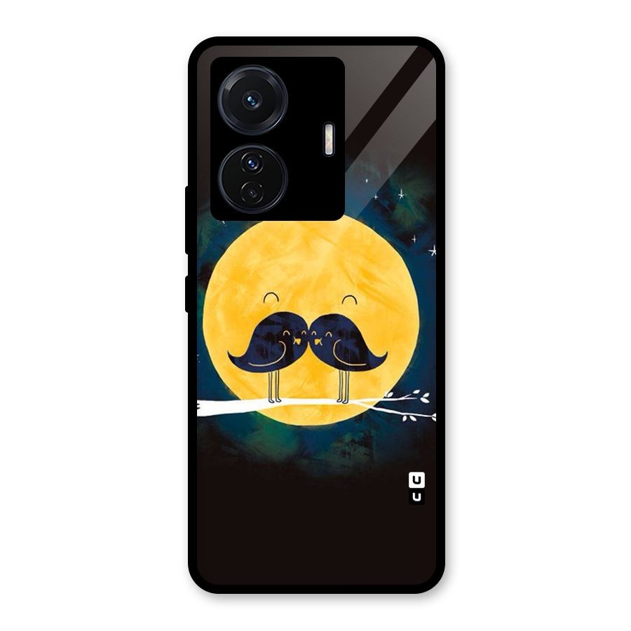 Bird Moustache Glass Back Case for Vivo T1 Pro