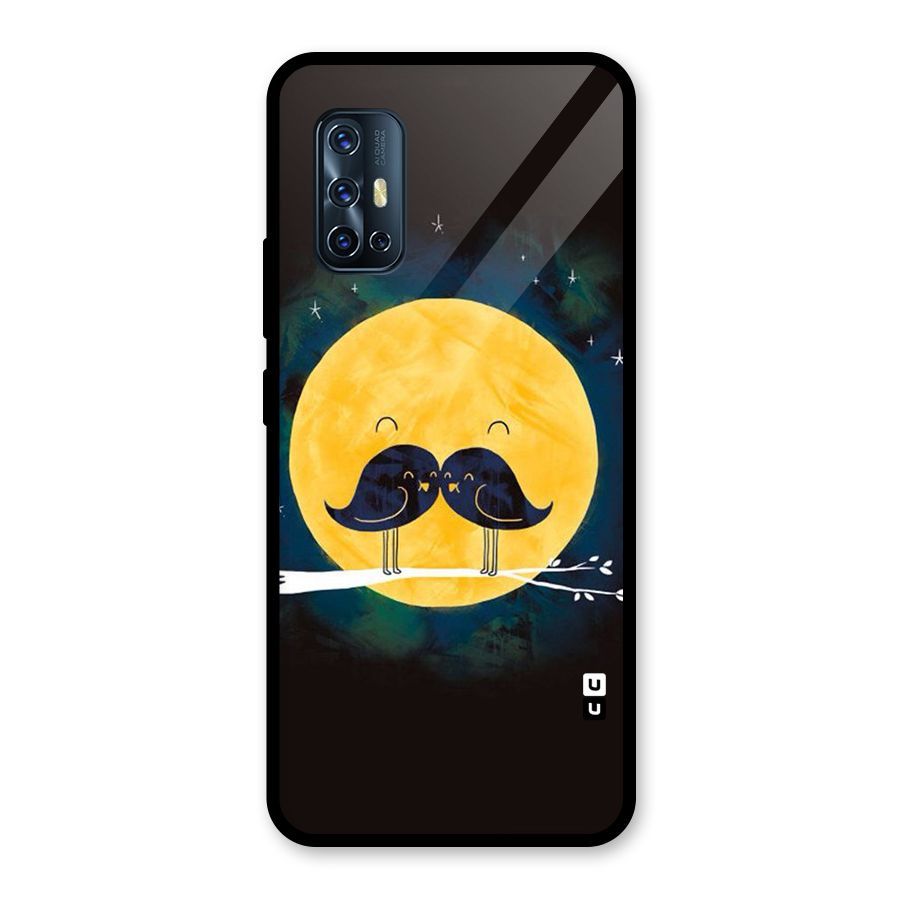 Bird Moustache Glass Back Case for Vivo V17