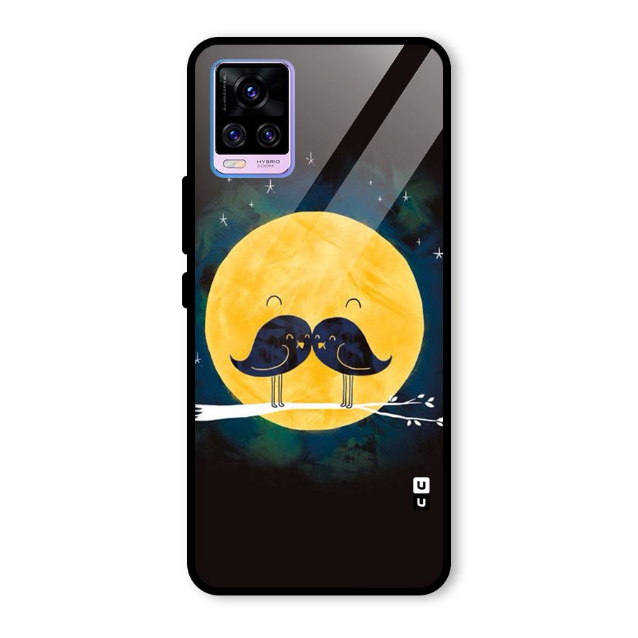 Bird Moustache Glass Back Case for Vivo V20 Pro