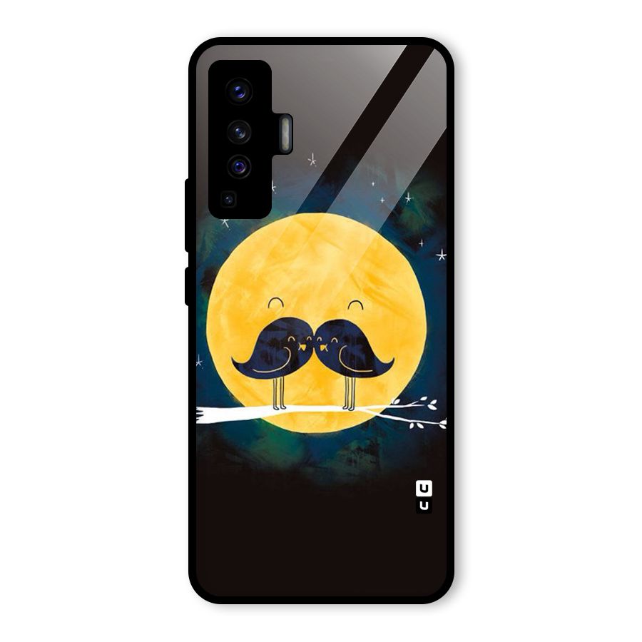 Bird Moustache Glass Back Case for Vivo X50