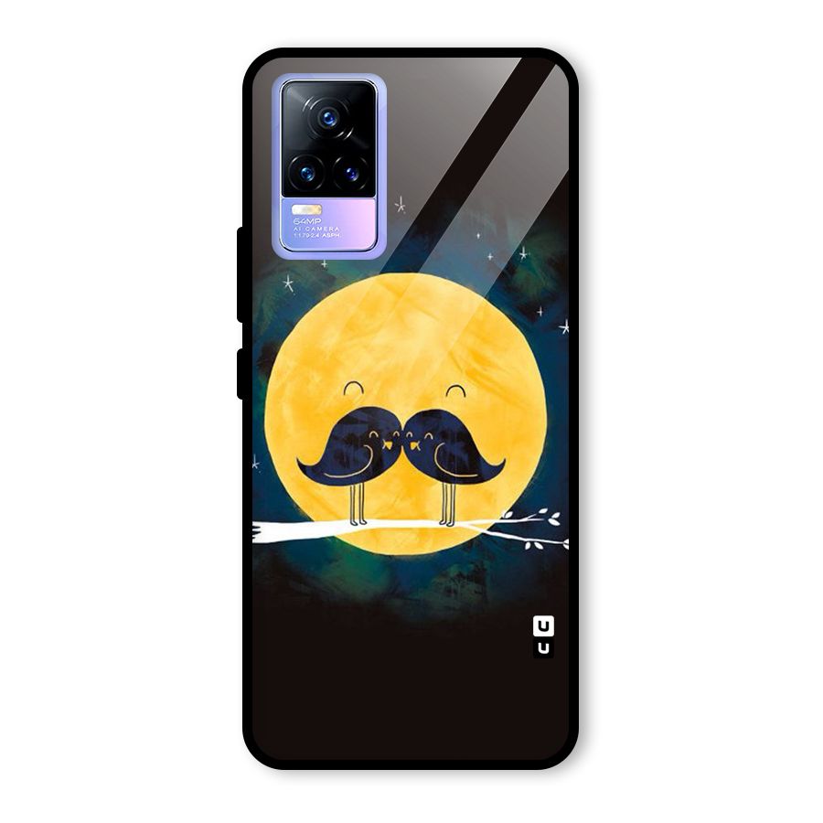 Bird Moustache Glass Back Case for Vivo Y73
