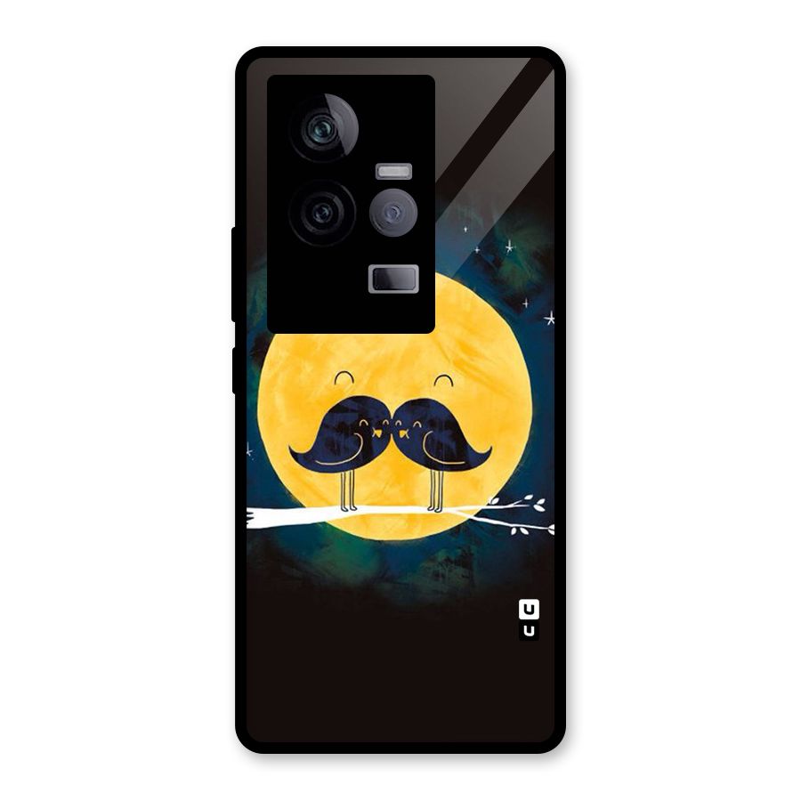 Bird Moustache Glass Back Case for Vivo iQOO 11 5G