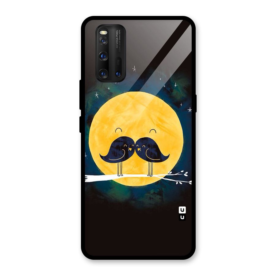 Bird Moustache Glass Back Case for Vivo iQOO 3