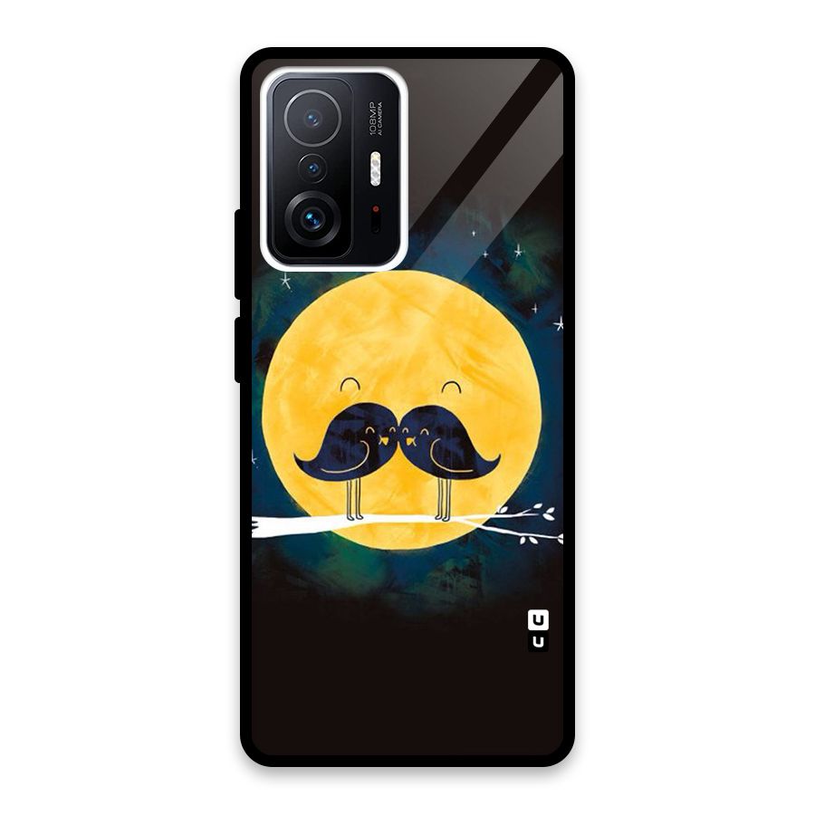 Bird Moustache Glass Back Case for Xiaomi 11T Pro