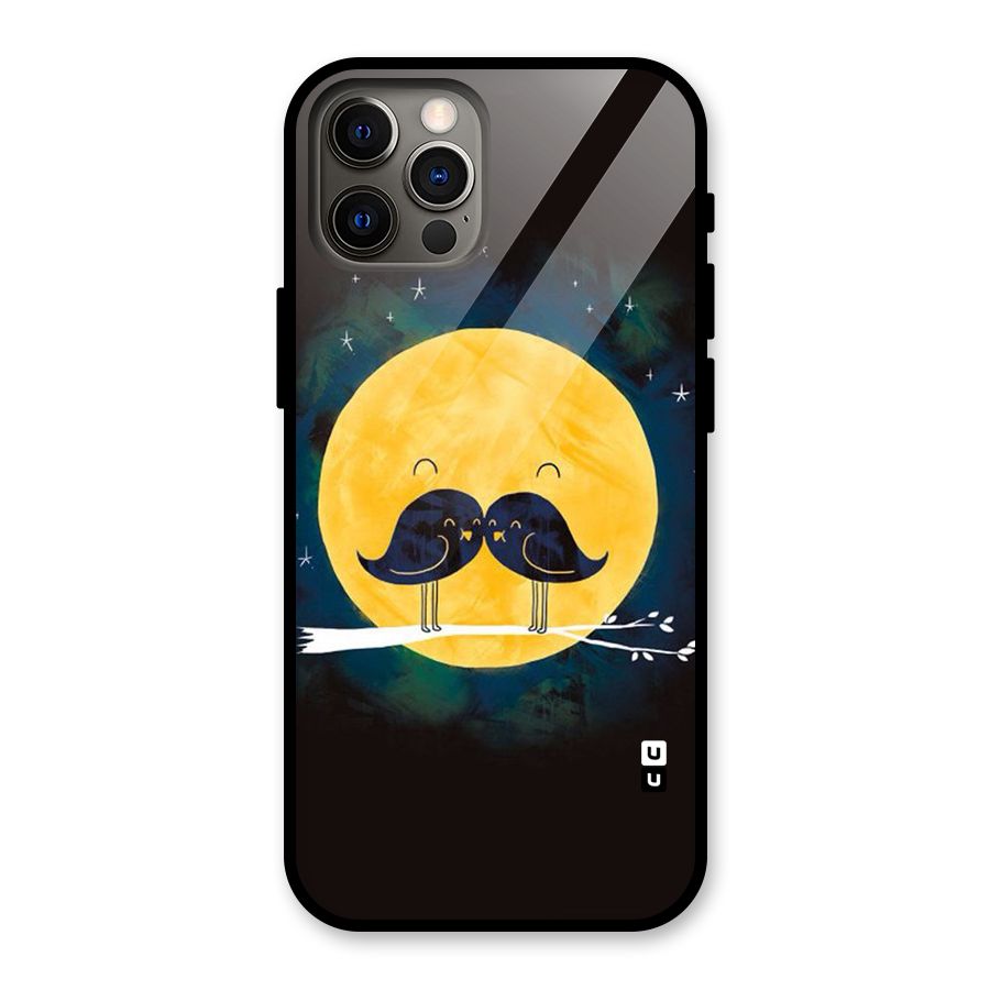 Bird Moustache Glass Back Case for iPhone 12 Pro