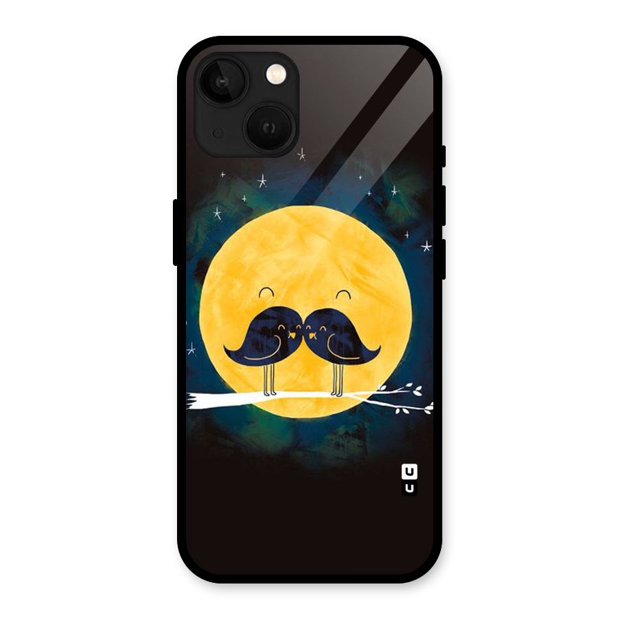 Bird Moustache Glass Back Case for iPhone 13