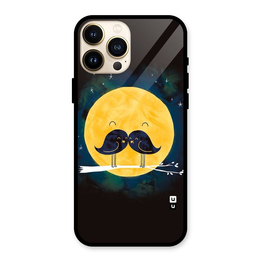 Bird Moustache Glass Back Case for iPhone 13 Pro Max