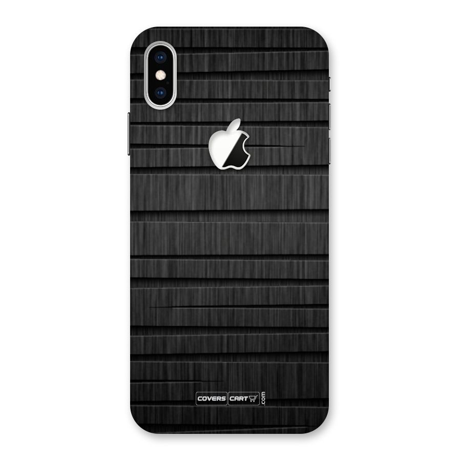 Black Abstract Back Case for iPhone XS Max Apple Cut