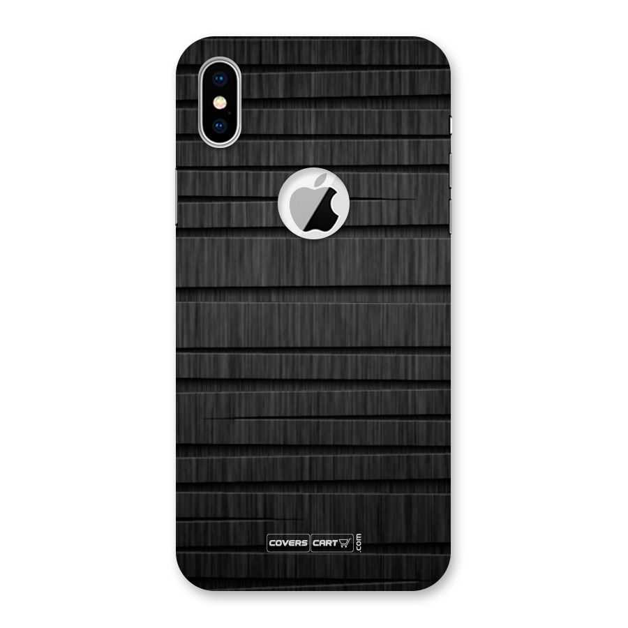 Black Abstract Back Case for iPhone X Logo Cut