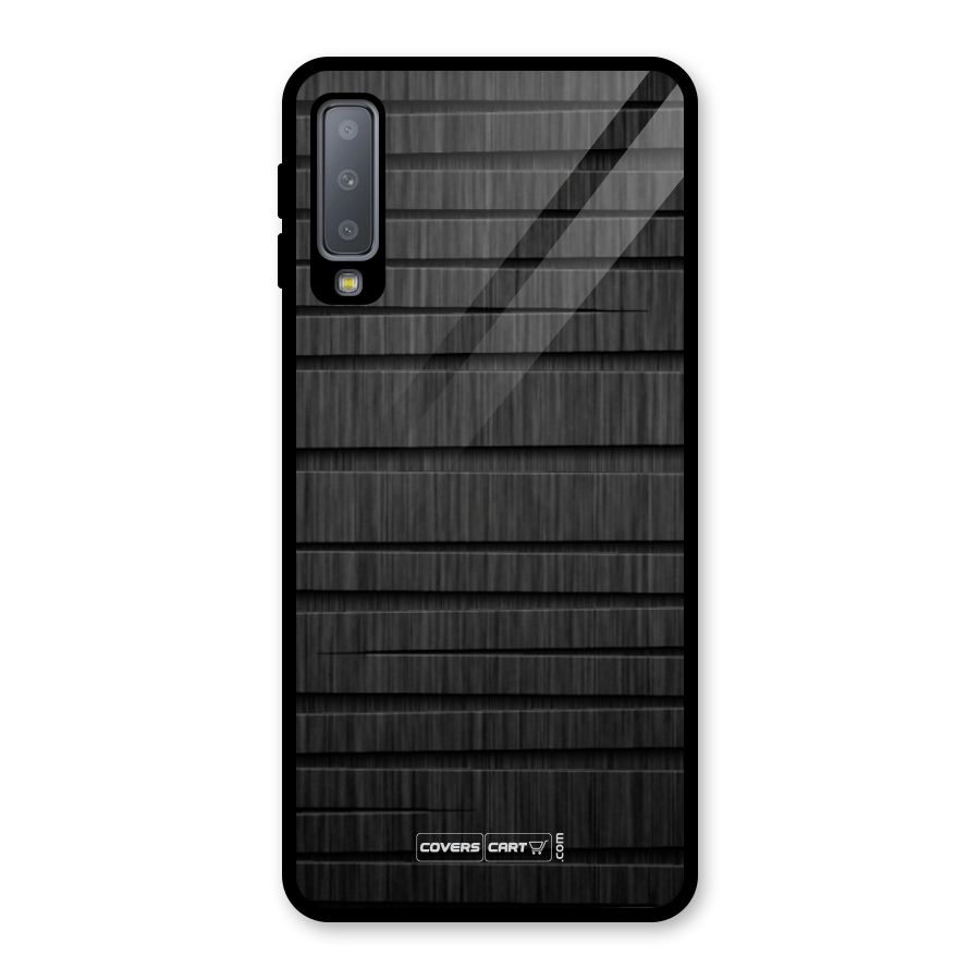 Black Abstract Glass Back Case for Galaxy A7 (2018)