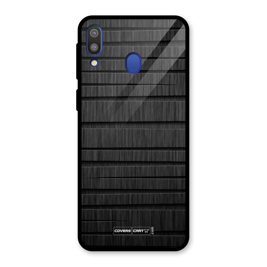 Black Abstract Glass Back Case for Galaxy M20