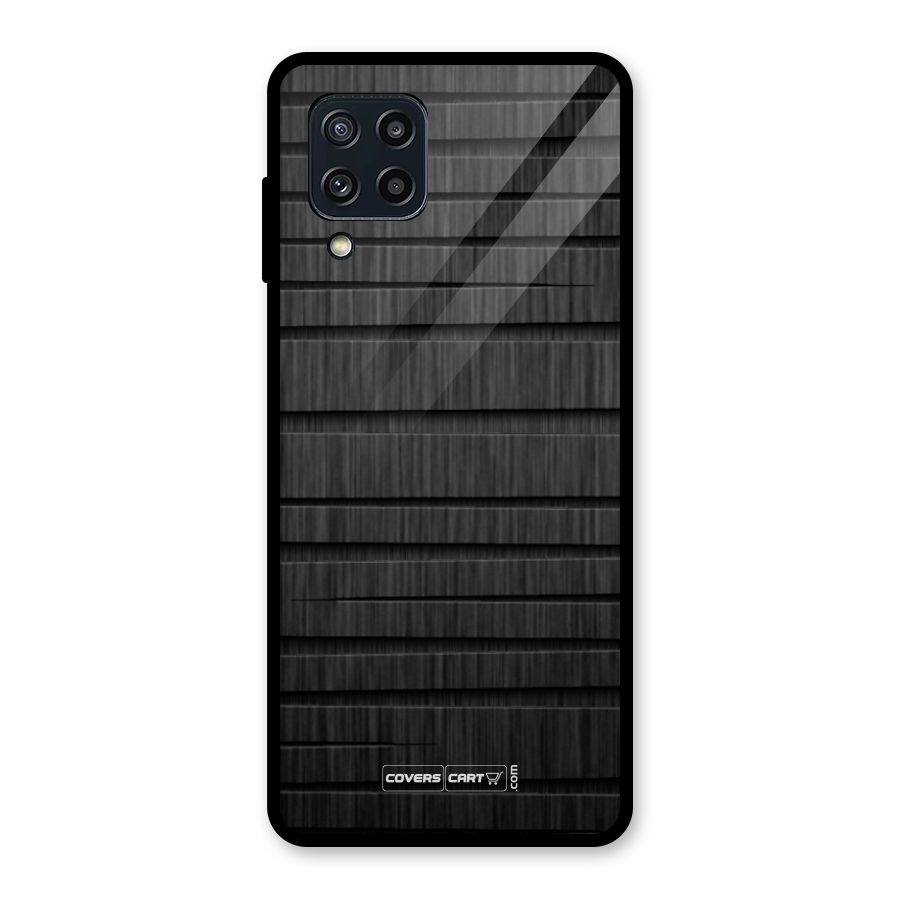 Black Abstract Glass Back Case for Galaxy M32
