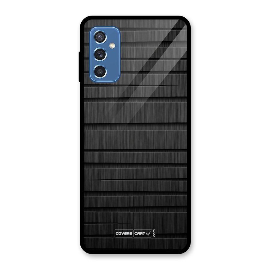 Black Abstract Glass Back Case for Galaxy M52 5G