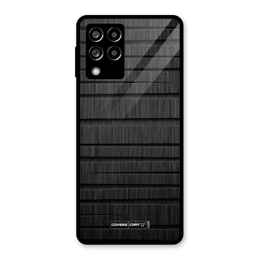 Black Abstract Glass Back Case for Galaxy M53 5G