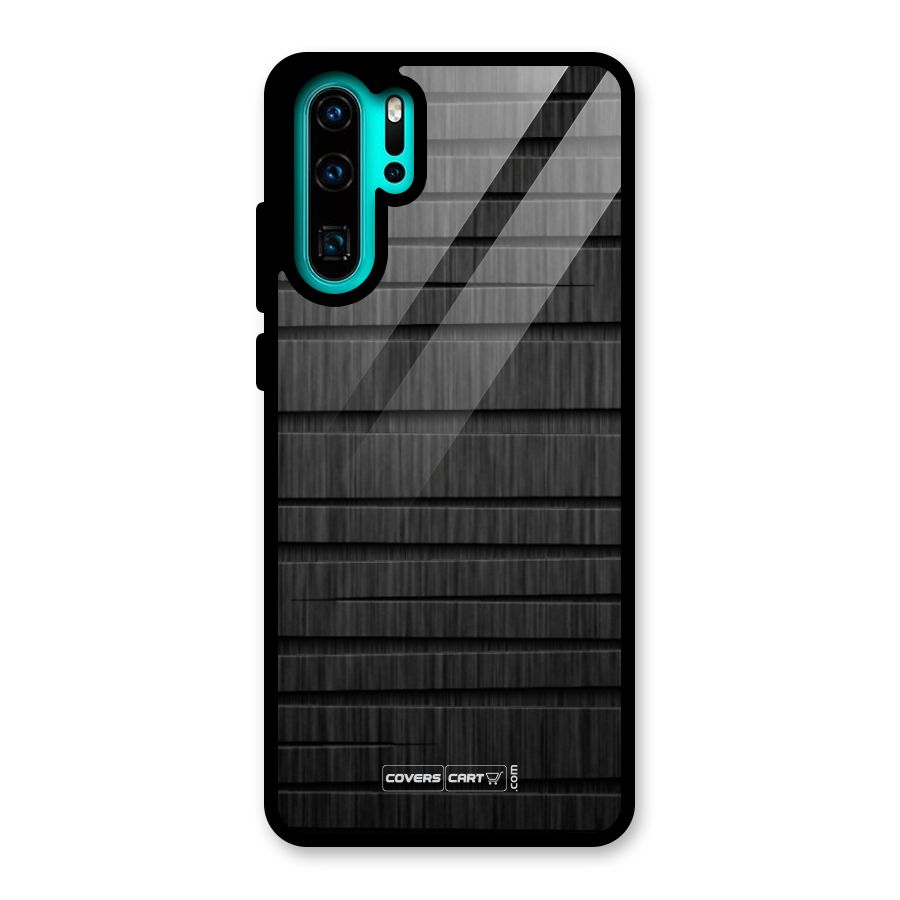 Black Abstract Glass Back Case for Huawei P30 Pro