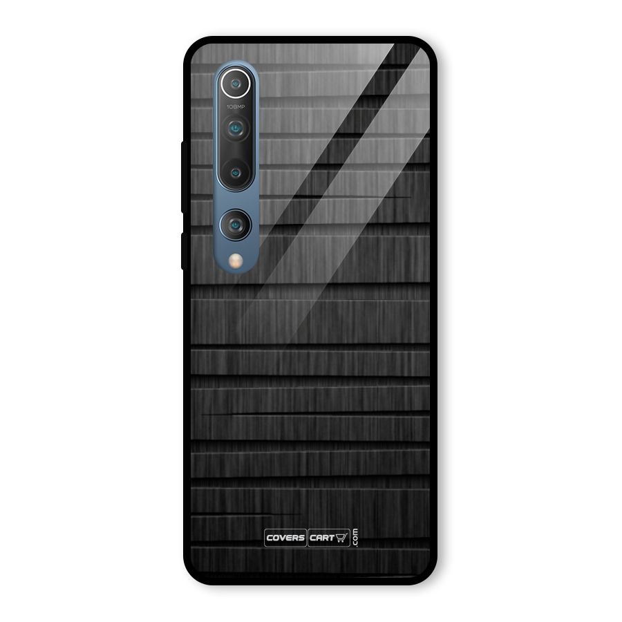 Black Abstract Glass Back Case for Mi 10