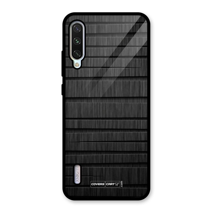 Black Abstract Glass Back Case for Mi A3