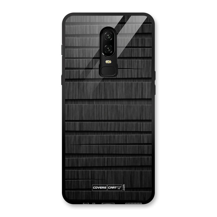 Black Abstract Glass Back Case for OnePlus 6