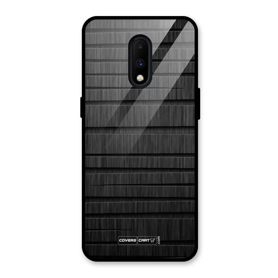 Black Abstract Glass Back Case for OnePlus 7