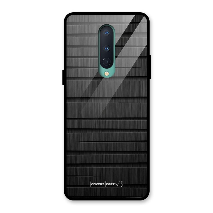 Black Abstract Glass Back Case for OnePlus 8