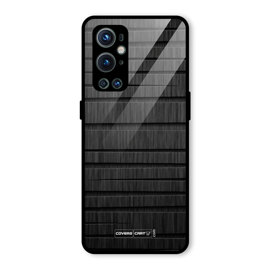 Black Abstract Glass Back Case for OnePlus 9 Pro