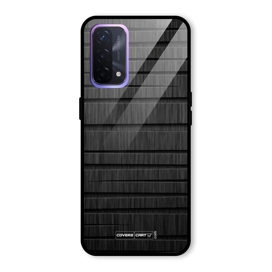 Black Abstract Glass Back Case for Oppo A74 5G