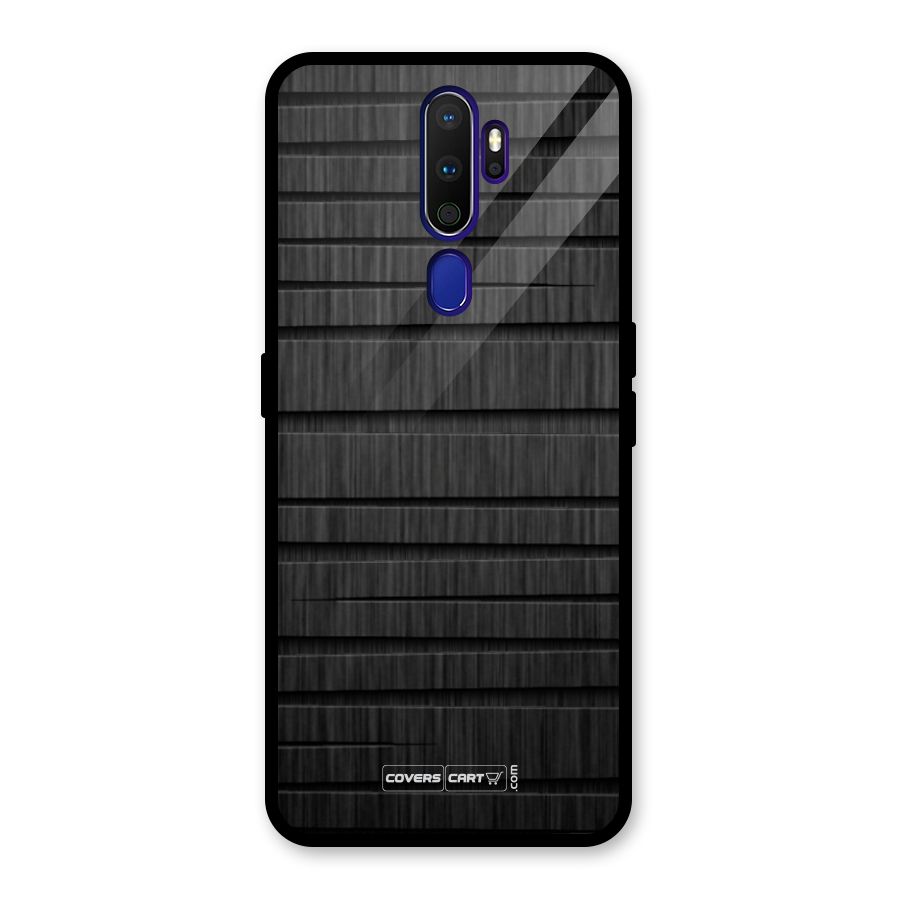 Black Abstract Glass Back Case for Oppo A9 (2020)