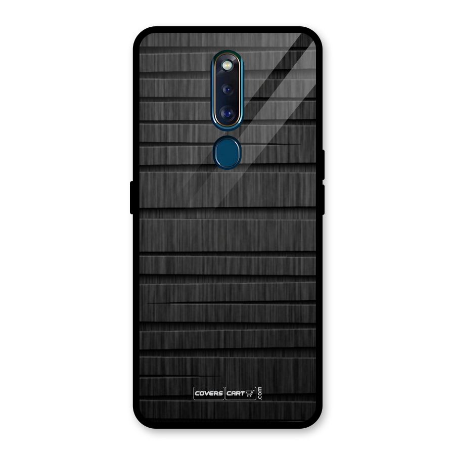 Black Abstract Glass Back Case for Oppo F11 Pro