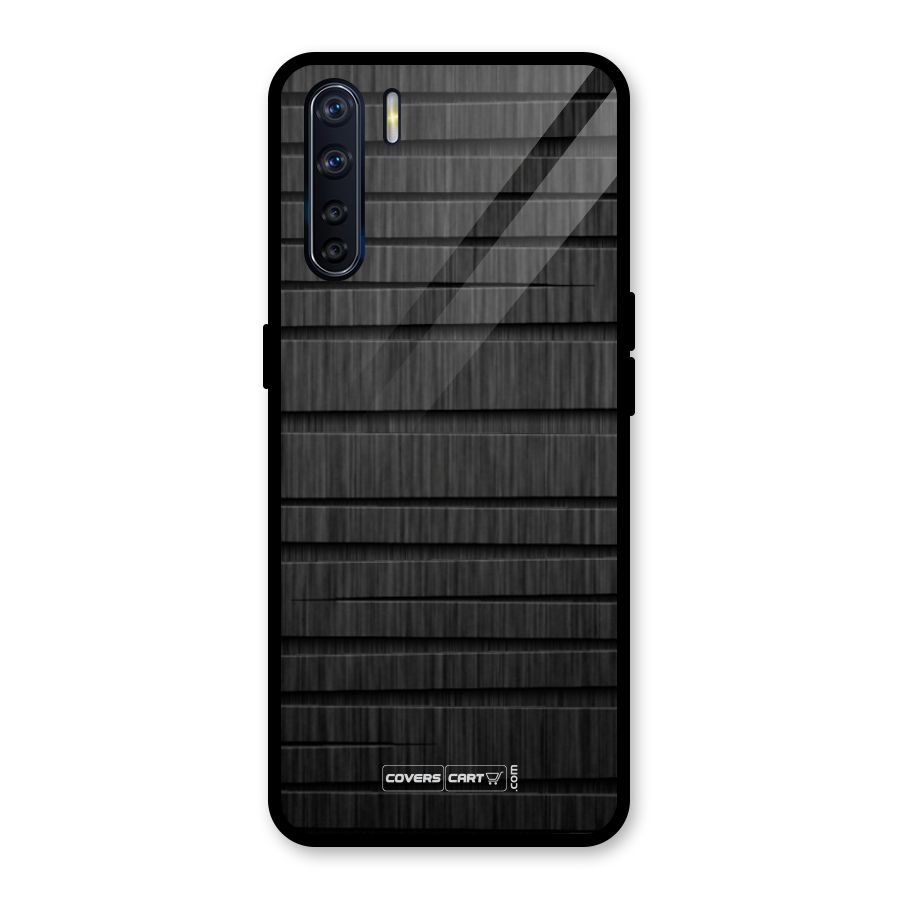 Black Abstract Glass Back Case for Oppo F15