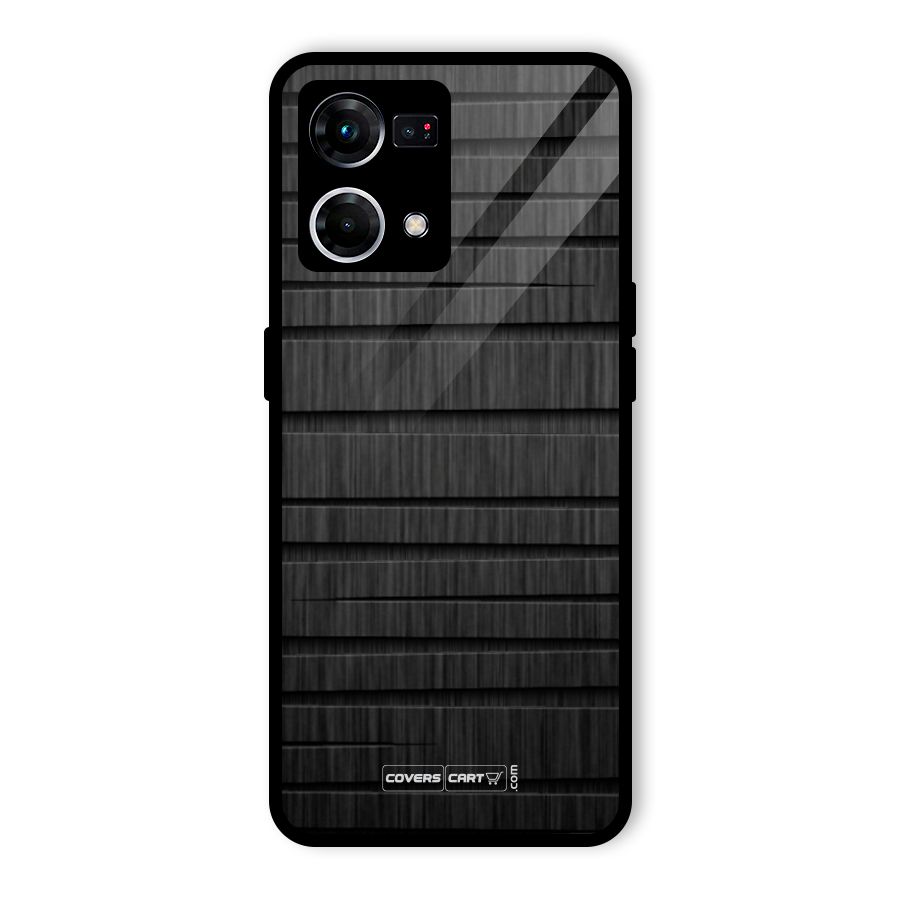 Black Abstract Glass Back Case for Oppo F21 Pro 5G