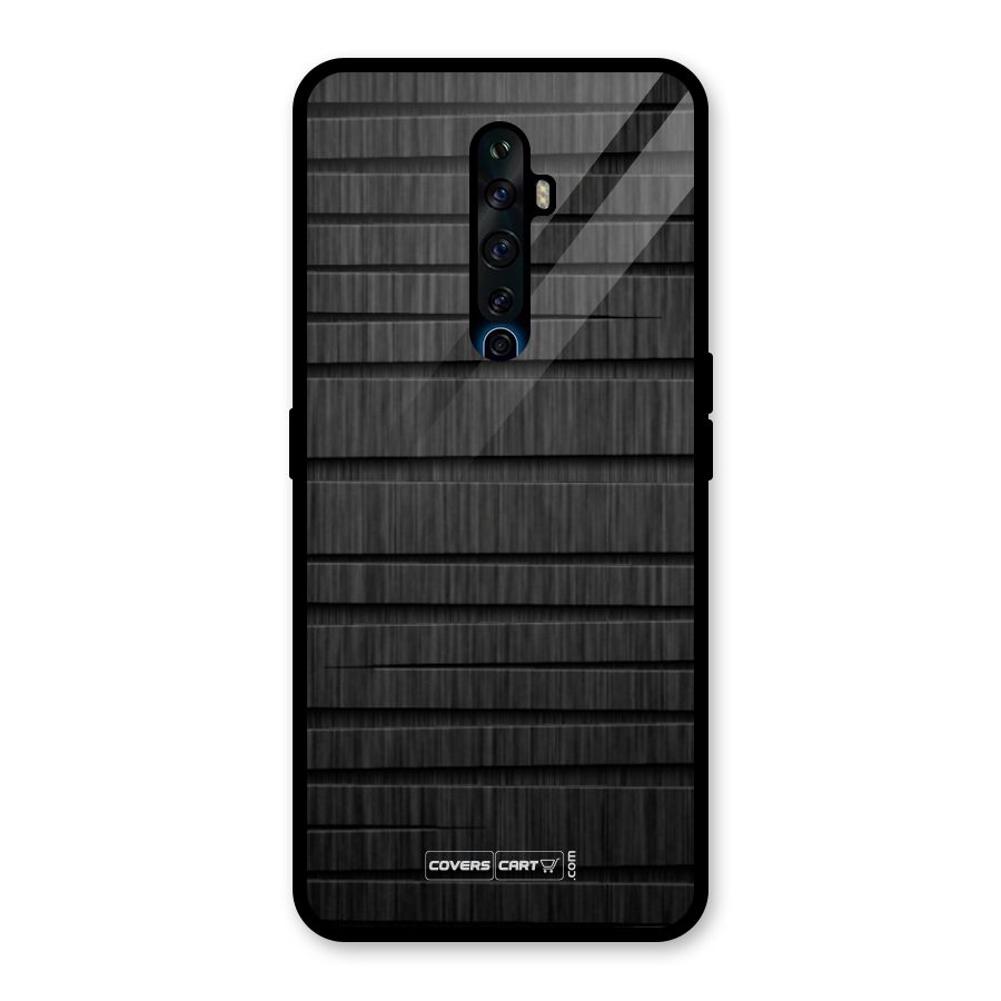 Black Abstract Glass Back Case for Oppo Reno2 F