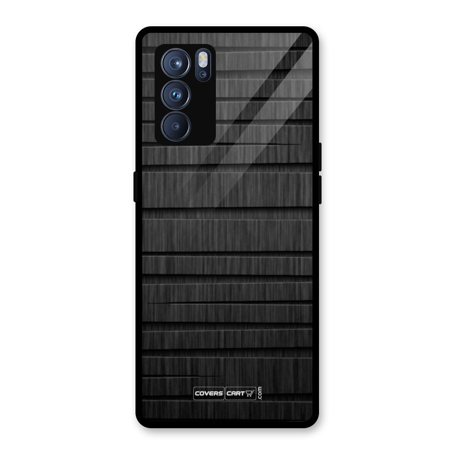 Black Abstract Glass Back Case for Oppo Reno6 Pro 5G