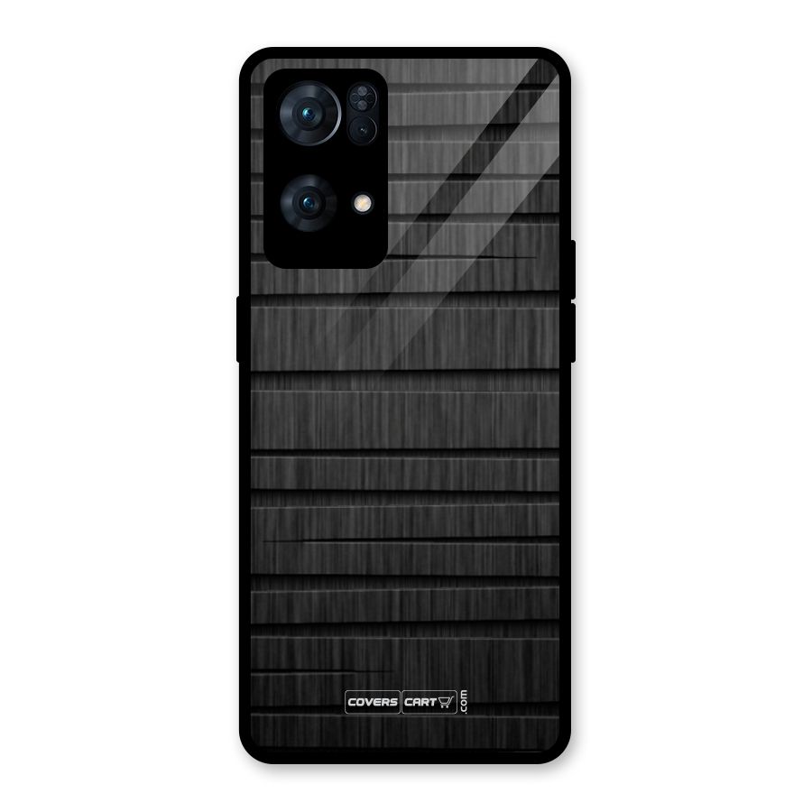 Black Abstract Glass Back Case for Oppo Reno7 Pro 5G