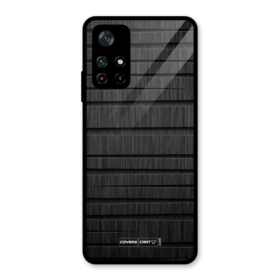 Black Abstract Glass Back Case for Poco M4 Pro 5G