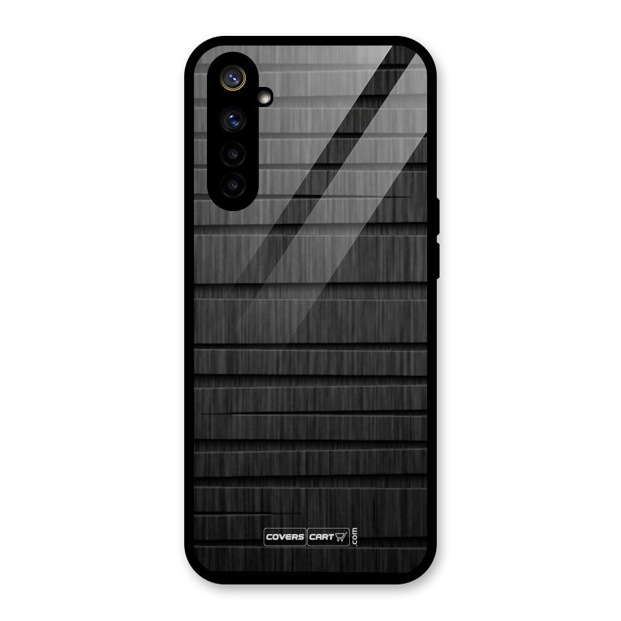 Black Abstract Glass Back Case for Realme 6