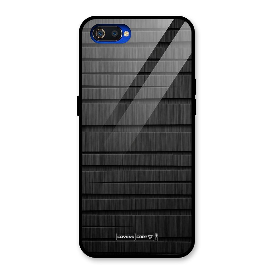 Black Abstract Glass Back Case for Realme C2