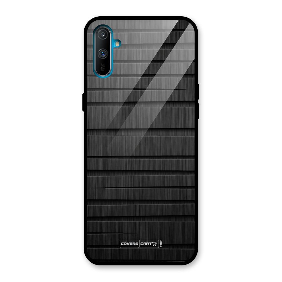 Black Abstract Glass Back Case for Realme C3