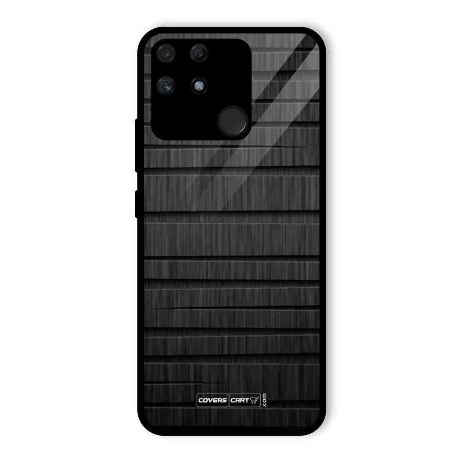Black Abstract Glass Back Case for Realme Narzo 50A