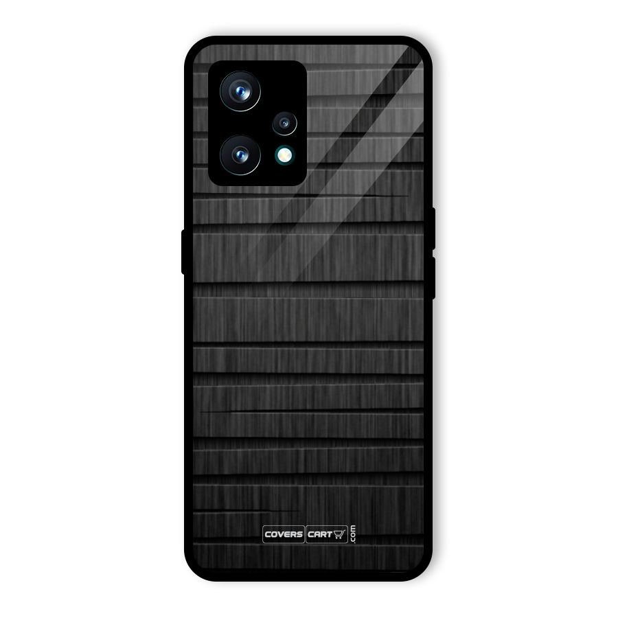 Black Abstract Glass Back Case for Realme Narzo 50 Pro