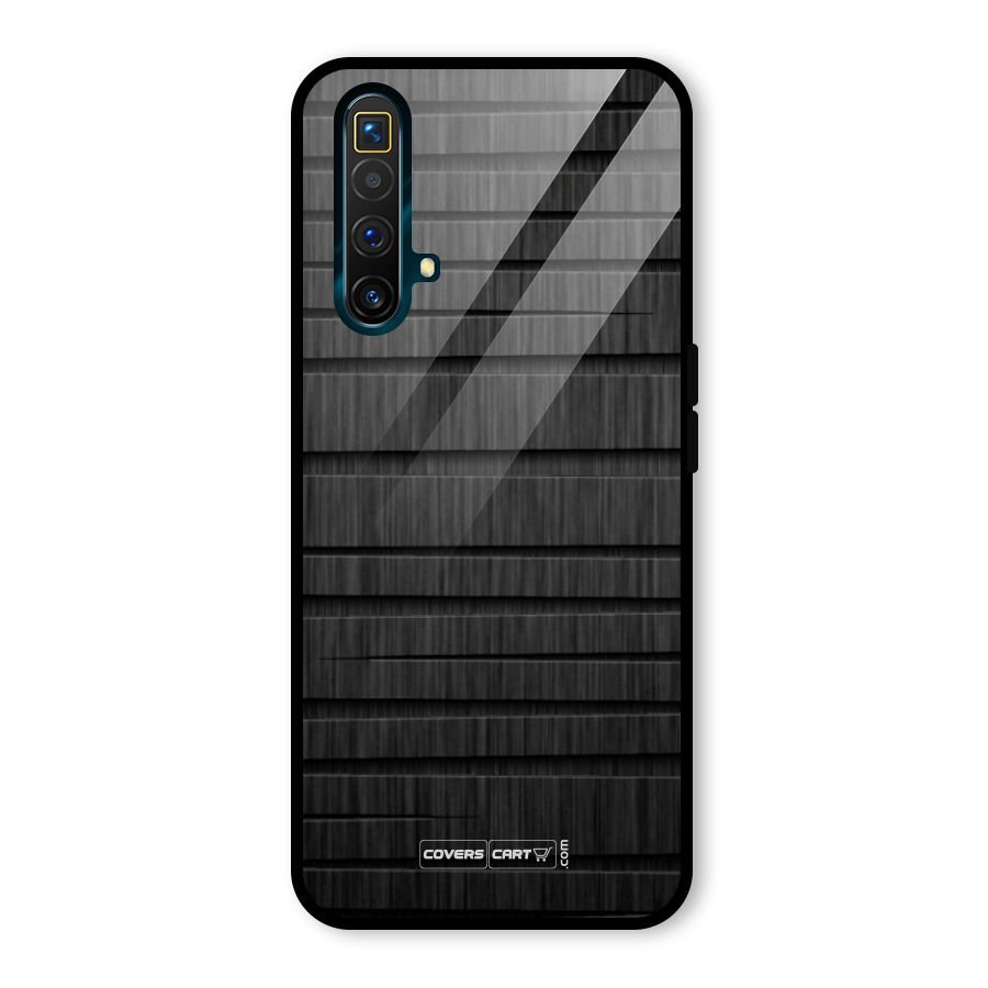 Black Abstract Glass Back Case for Realme X3