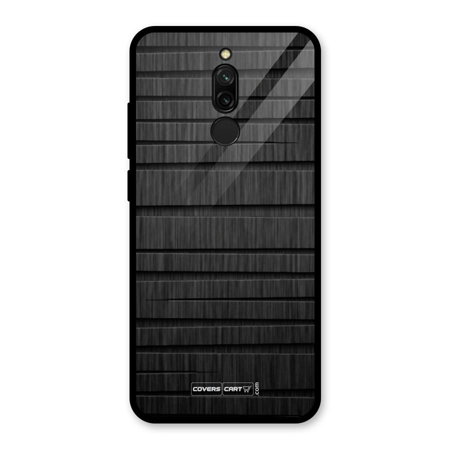 Black Abstract Glass Back Case for Redmi 8
