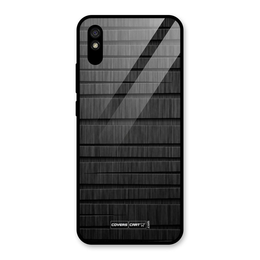 Black Abstract Glass Back Case for Redmi 9A