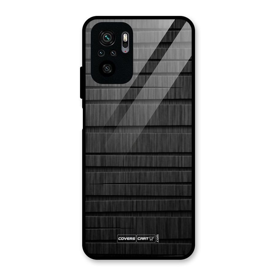 Black Abstract Glass Back Case for Redmi Note 10S
