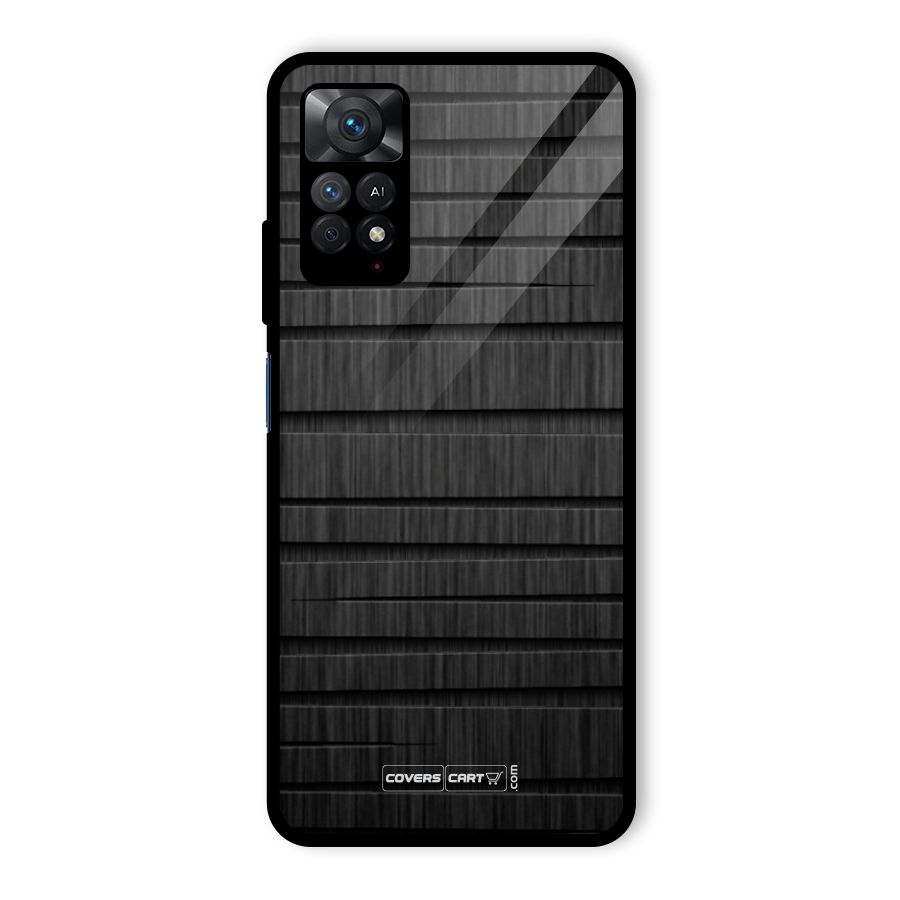 Black Abstract Glass Back Case for Redmi Note 11 Pro