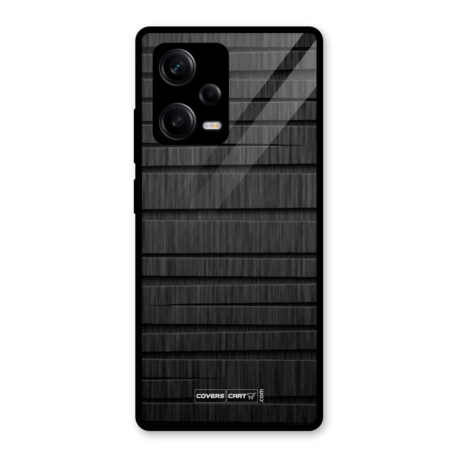 Black Abstract Glass Back Case for Redmi Note 12 Pro