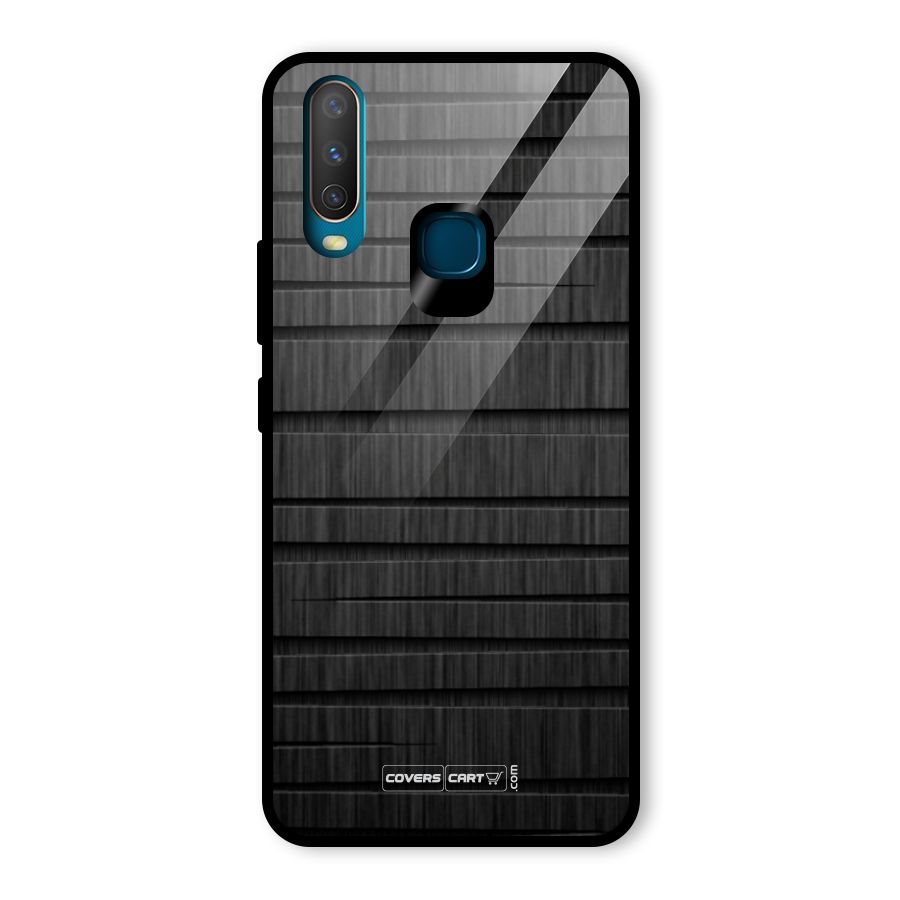 Black Abstract Glass Back Case for Vivo U10