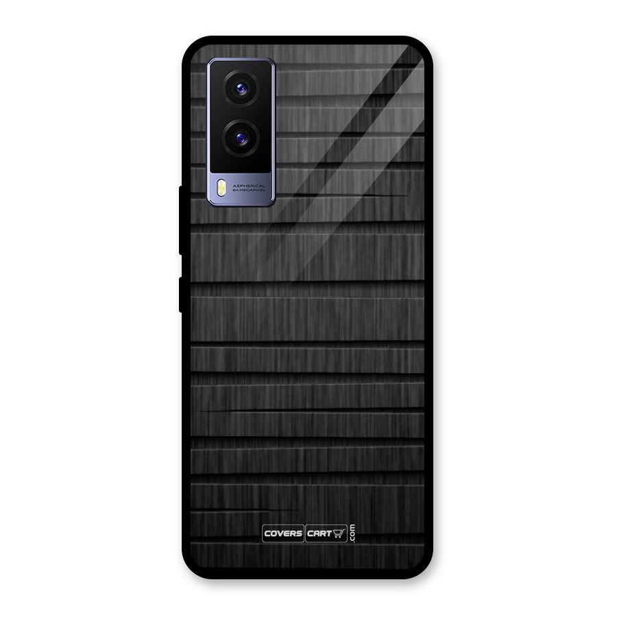Black Abstract Glass Back Case for Vivo V21e 5G