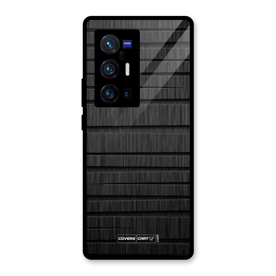 Black Abstract Glass Back Case for Vivo X70 Pro Plus